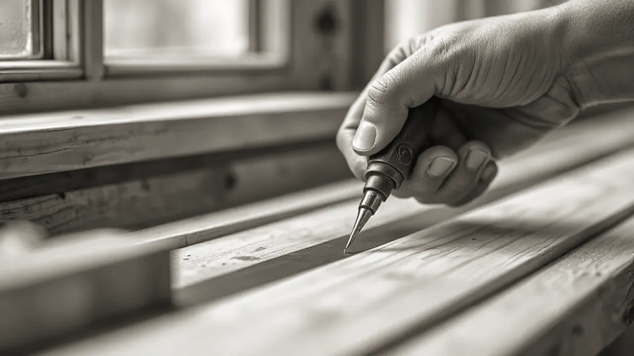 Equipment used for Timber sash windows, photographed close up